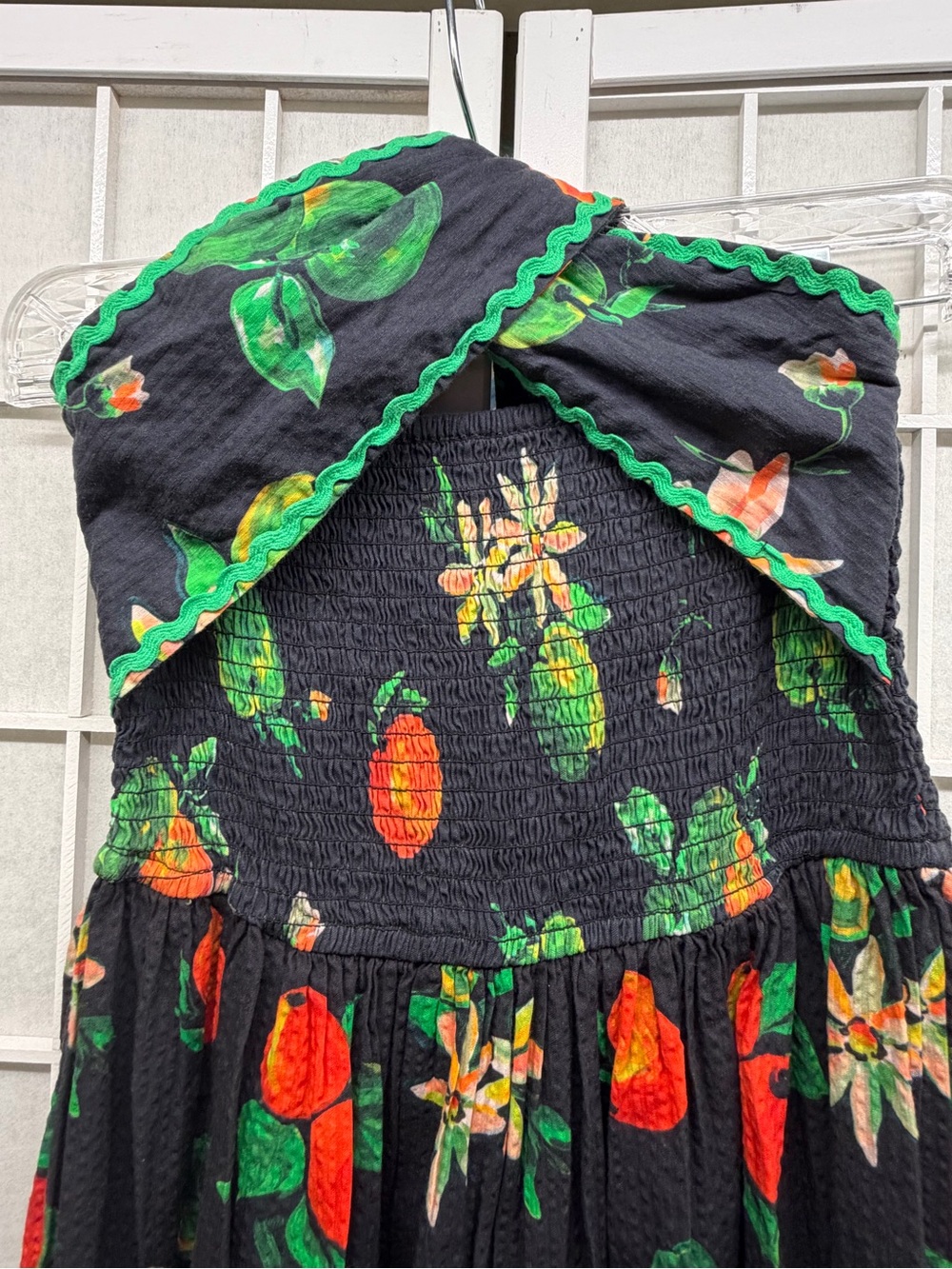 Damson Madder Pia Midi Dress Apple Print Size 8 EUC - Picture 8 of 14